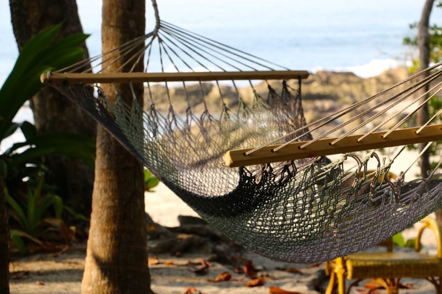 Slow down, relax. it's 100 degrees, grab a hammock
